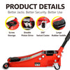 Hydraulic Low Profile Steel Racing Floor Jack With 3 Ton Capacity  3.3 to 18.5