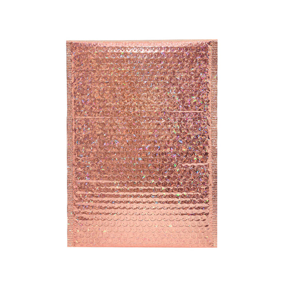 MOQ100 Holographic Foil Bubble Mailer Colorful Packaging Bubble Mailer