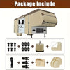 5th Wheel RV Cover Waterproof Camper  With 4  Tire Covers,