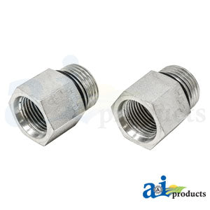 A-43A17 Straight Solid Male ORB X Female ORB Adapter, 2 pack PN: 43A17