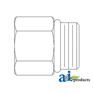 A-43A18 Straight Solid Male ORB X Female ORB Adapter, 2 pack PN: 43A18