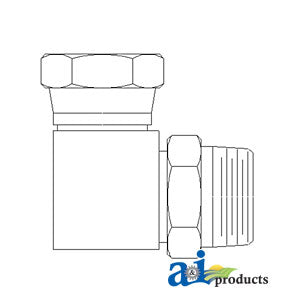 A-43B41 90∩┐╜ Female NPT Swivel X Male ORB Adapter PN: 43B41