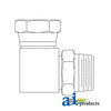 A-43B41 90∩┐╜ Female NPT Swivel X Male ORB Adapter PN: 43B41