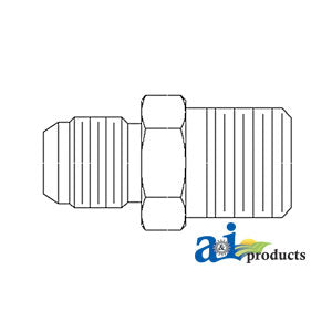 A-43C23 Straight Solid Male JIC X Male NPT Adapter PN: 43C23