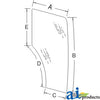 A-44910452 Glass, Door (RH), 6 Holes PN: 44910452