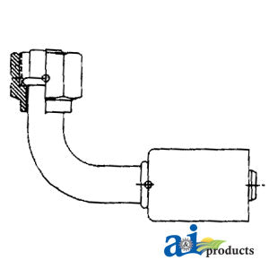 A-461-3332 90� Female O-Ring Steel Beadlock Fitting PN: 461-3332