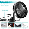 Car Cooling Fan Portable Rotatable USB Dashboard Window Suction Fan  3 Speeds