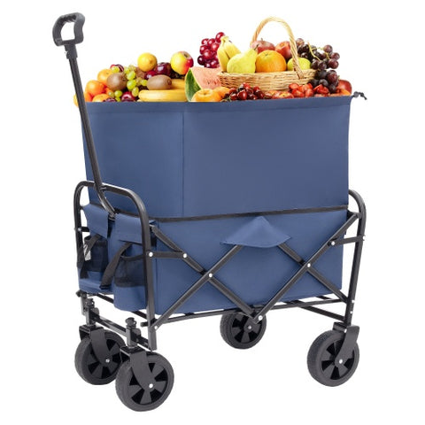 Extention Foldable Wagon Cart Heavy Duty Utility Cart  Grocery Cart For 225lbs