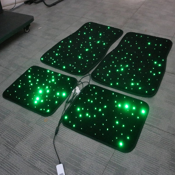 Baby's Breath Shaped Fiber Optic Light Car Foot Mat
