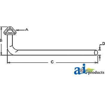 A-508826M92 Exhaust Pipe PN: 508826M92
