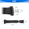2Pcs Car Seat Belt Extender 14.37in Buckle Tongue Webbing Extension