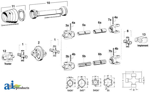 A-61275019 Inboard Yoke, 2480 Series PN: 61275019