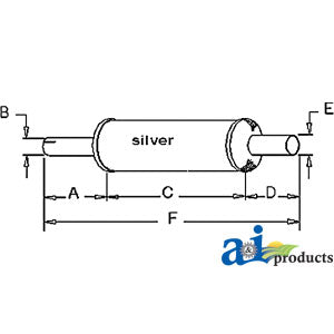 A-510634M91 Muffler PN: 510634M91