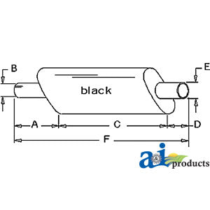 A-530690M91 Muffler PN: 530690M91