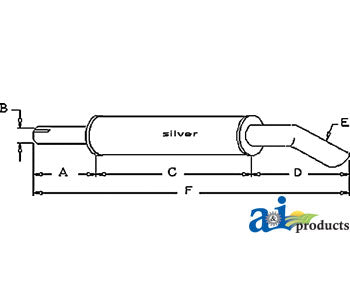 A-539525M91 Muffler PN: 539525M91