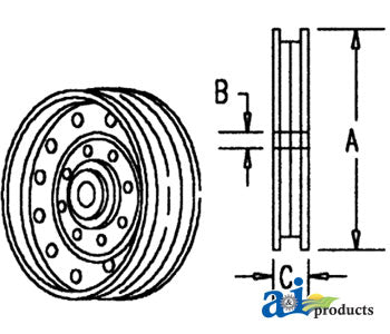 A-570265R91 Pulley, Idler (Flanged) PN: 570265R91