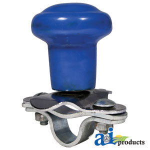 A-5A6BU Spinner, Aluminum Steering Wheel (blue plastic coated knob) PN: 5A6BU