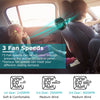 Car Cooling Fan Portable Rotatable USB Dashboard Window Suction Fan  3 Speeds