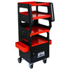 4 LEVEL MULTI PURPOSE TROLLEY FOR DIAGNOSTICS-BLACK RED