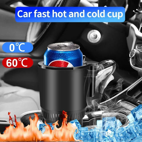 2 In1 Car Heating Cooling Cup 12V Smart Car Cup Holder Digital Temp Display