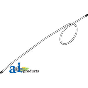 A-60684DX Fuel Line, Strainer To Carburetor w/ Nuts PN: 60684DX