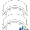 A-66385-22390 Brake Shoe Set PN: 66385-22390