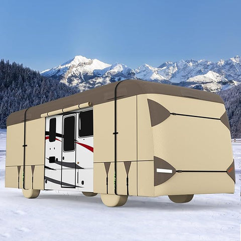 Class A RV Cover, 2025 Upgraded Heavy Duty 7 Layers Top 3 Layers Side