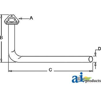 A-673511M91 Elbow, Exhaust PN: 673511M91