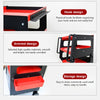 4 LEVEL MULTI PURPOSE TROLLEY FOR DIAGNOSTICS-BLACK RED