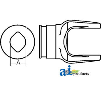 A-W040541-A Inboard Yoke, used w/ 1 & 1G Outer Profile Tubing PN: W040541-A