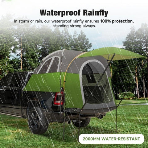 Truck Bed Tent With Awning, Fits 5.5-5.8FT Truck, PU3000mm Waterproof