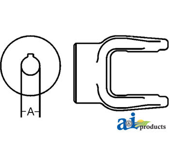 A-5N123 YOKE ROUND BORE 0675 3/4 PN: 5N123