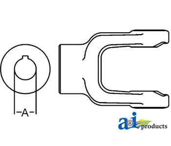 A-35N164 YOKE ROUND BORE 35 1