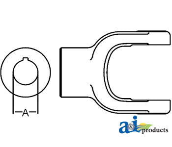 A-44N286 YOKE ROUND BORE 44 1-3/4