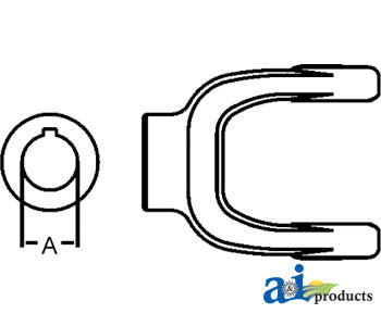 A-55N288 YOKE ROUND BORE 55 1-3/4