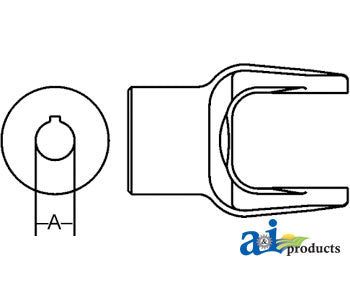 A-BP212056755-A Implement Yoke, Round Bore 1 1/4