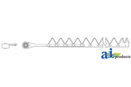 A-800-036 9'. Black, 11ga under serrated, Riveted PN: 800-036