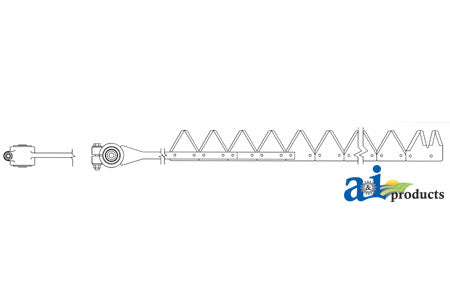 A-830-079 7', Black, 11ga top serrated, Riveted PN: 830-079