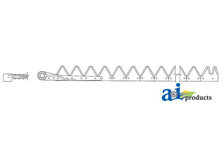 A-800-067 9', Black 11ga under serrated, Riveted PN: 800-067