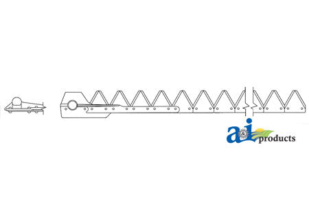 A-801-294 7', Black 12ga under serrated, Bolt-On PN: 801-294