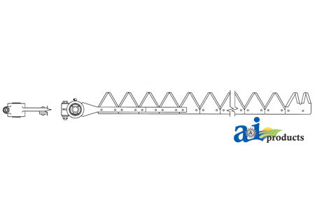 A-861-011 9', Black, 11ga big tooth, Bolt-On PN: 861-011