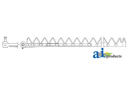 A-831-866 12', Black 11ga top serrated, Bolt-On PN: 831-866
