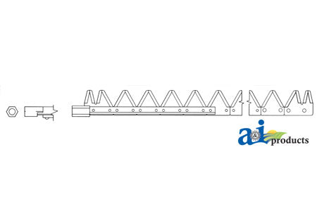 A-801-778 7', Chrome 11ga top serrated, Bolt-On PN: 801-778
