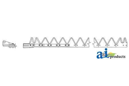 A-801-826 12', Chrome 11ga top serrated, Bolt-On PN: 801-826