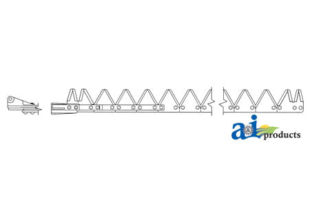A-801-984 9', Chrome 11ga top serrated, Bolt-On PN: 801-984