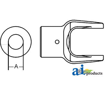 A-W320795 Implement Yoke, Round Bore 1 1/2