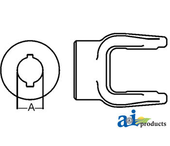 A-10001-1061 Implement Yoke, 1 1/8