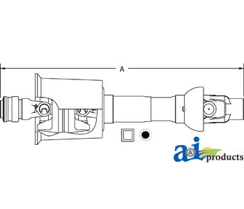 A-DC534820N Domestic 80∩┐╜ Constant Velocity Driveline Less Implement Yoke PN: DC534820N