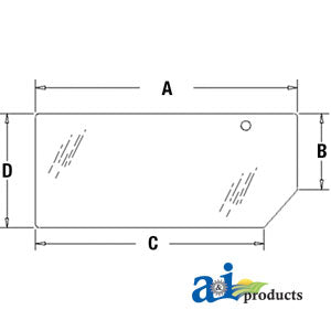 A-82000485 Glass, Rear, Lower PN: 82000485