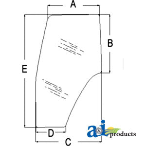 A-82036000 Glass, Door (RH) PN: 82036000